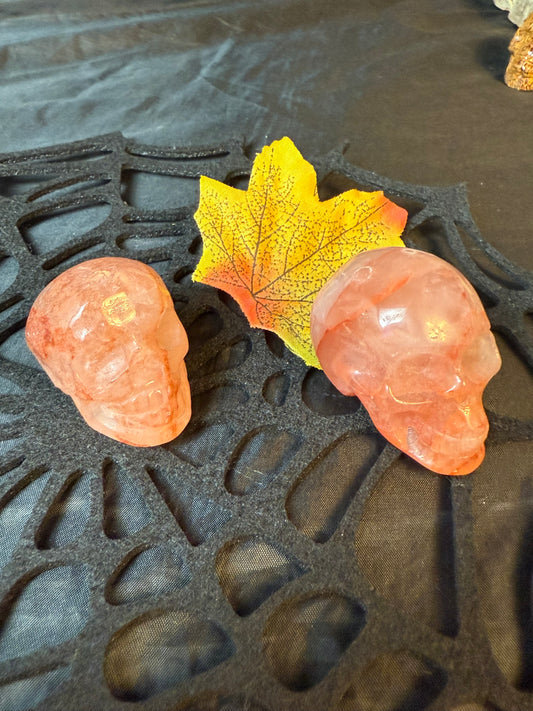 Fire Quartz Skull
