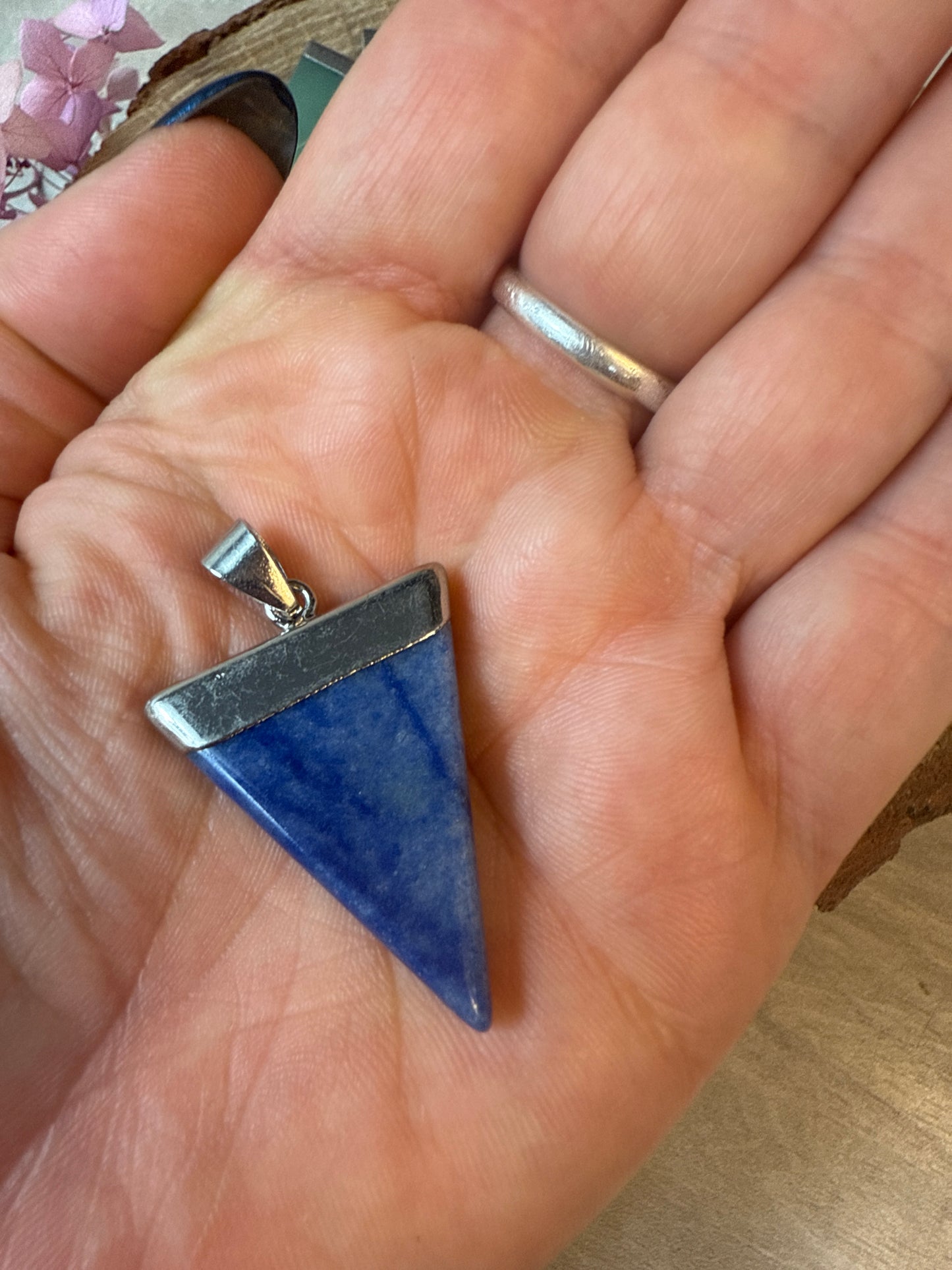 Triangle electroplated plated Pendant