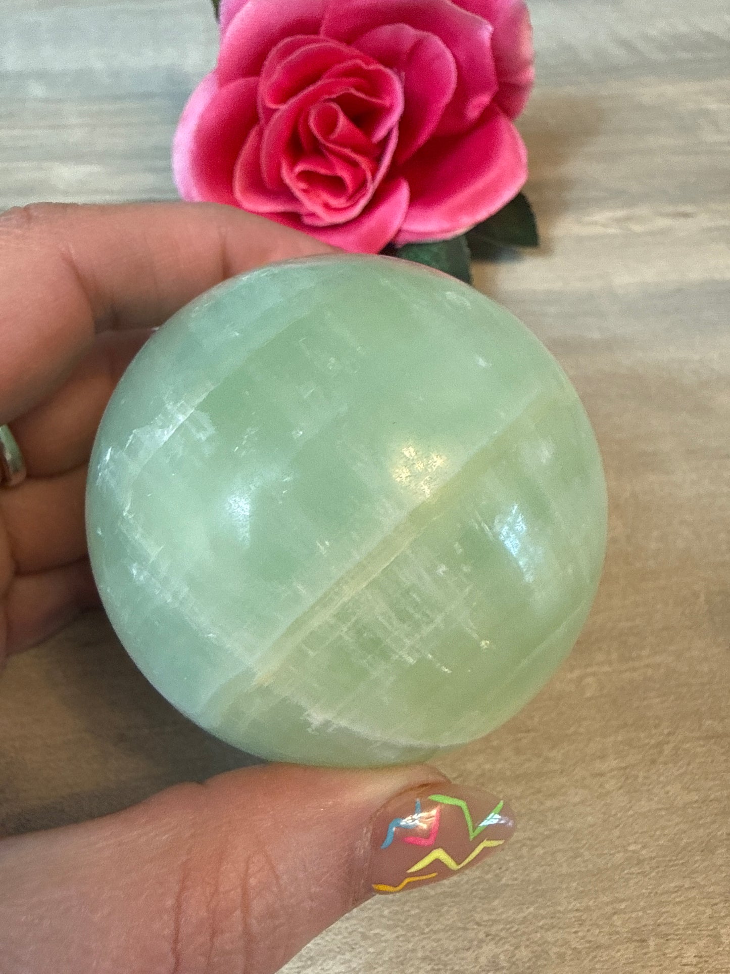 Pistachio Calcite Sphere
