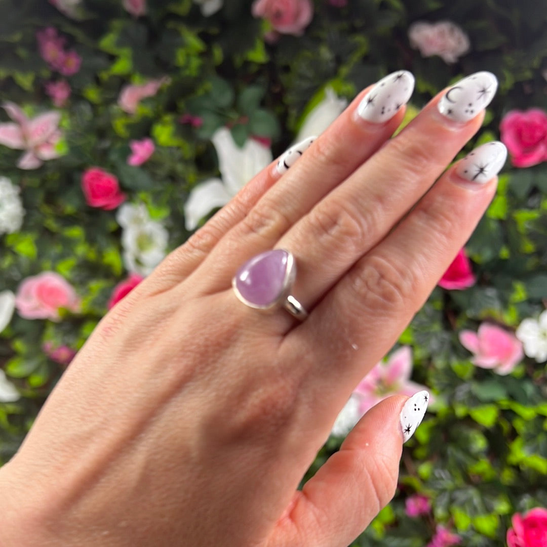 Kunzite 925 Sterling Silver Ring - Size O