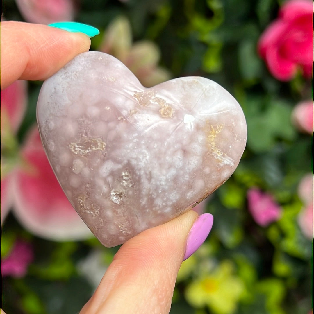 Brazilian Pink Amethyst Heart