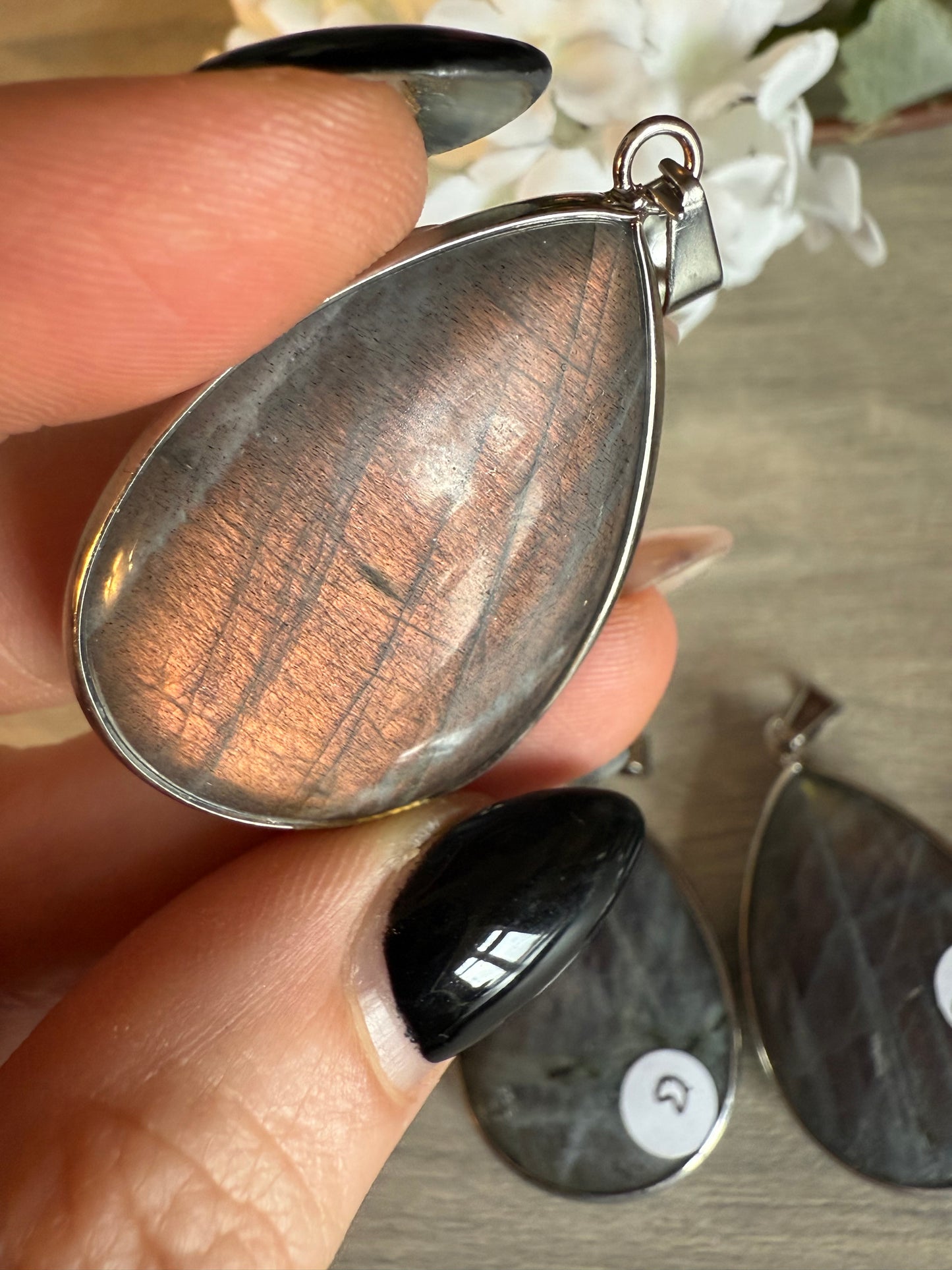 Lab Labradorite Pendant / keying