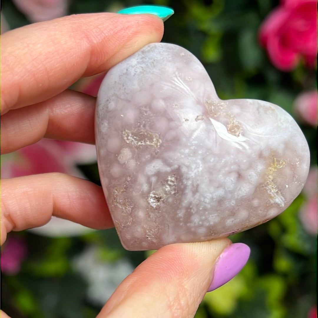 Brazilian Pink Amethyst Heart