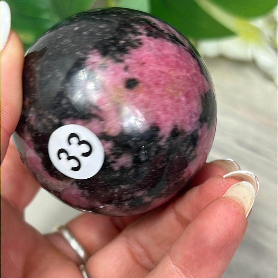 Rhodonite Sphere