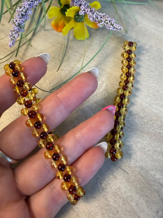 Amber trio bracelet