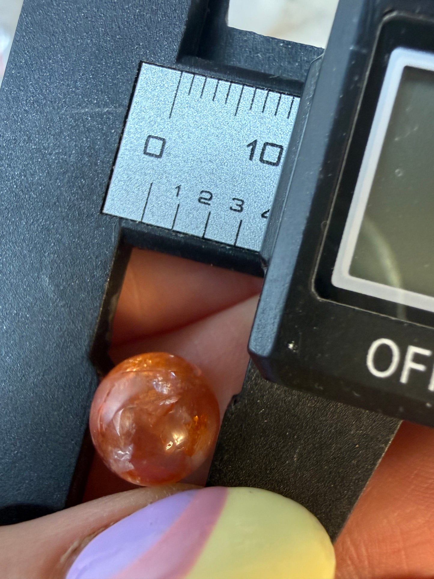 XS Mini Fire Hematoid Quartz Sphere - 10mm