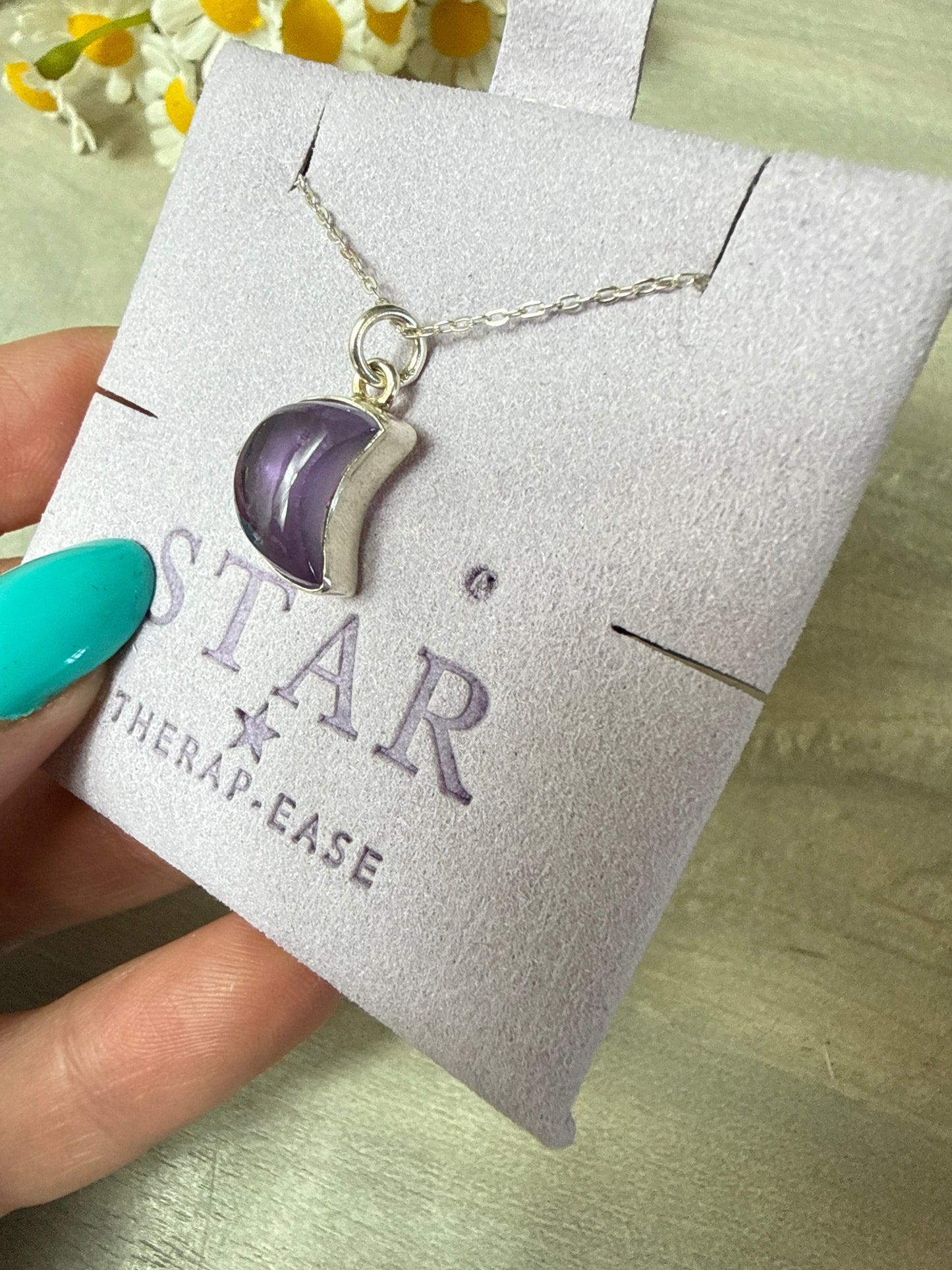 Amethyst Moon 925 Silver Pendant
