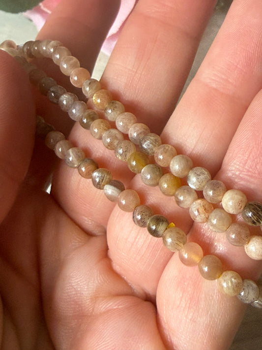 Black Moonstone 4mm Bracelet