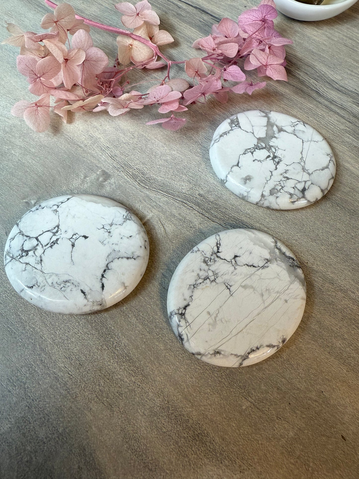 White Howlite Palm Stone