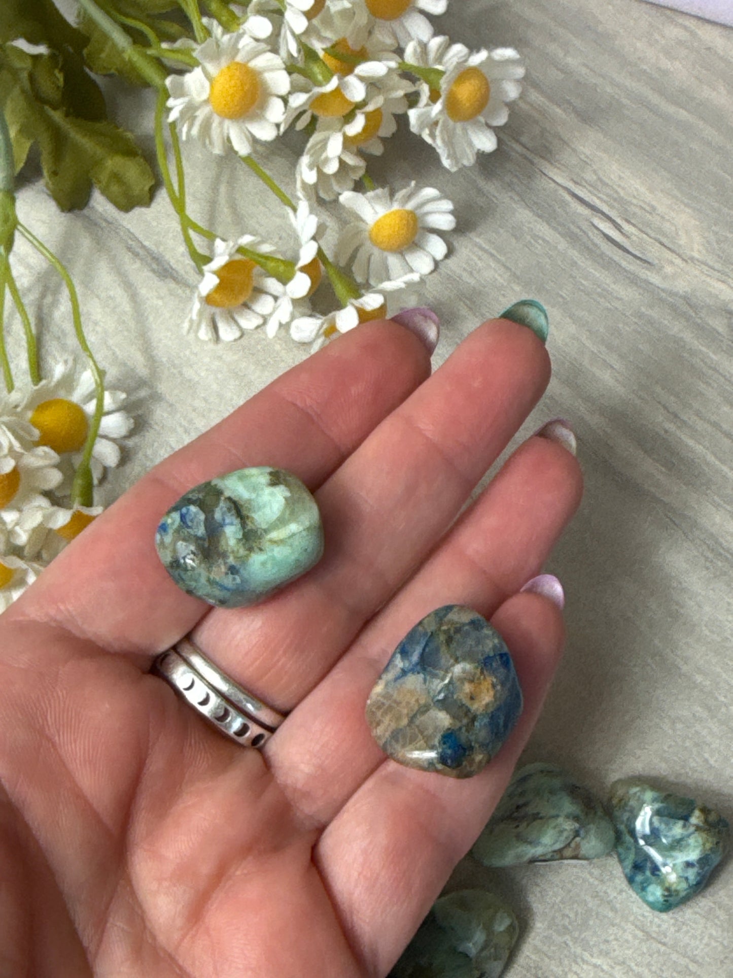 Shattuckite Azurite Chrysocolla - Phoenix Tumble Tumblestone