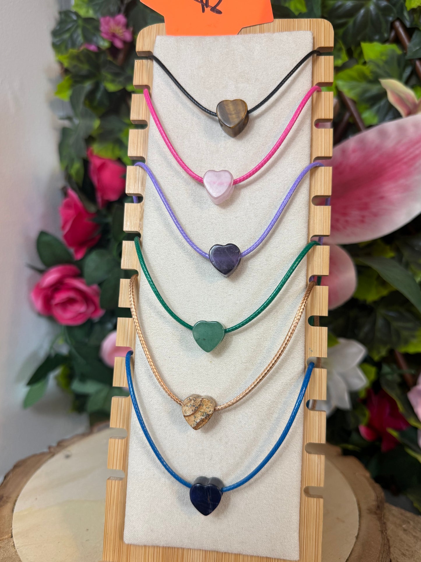 Heart bead with cord