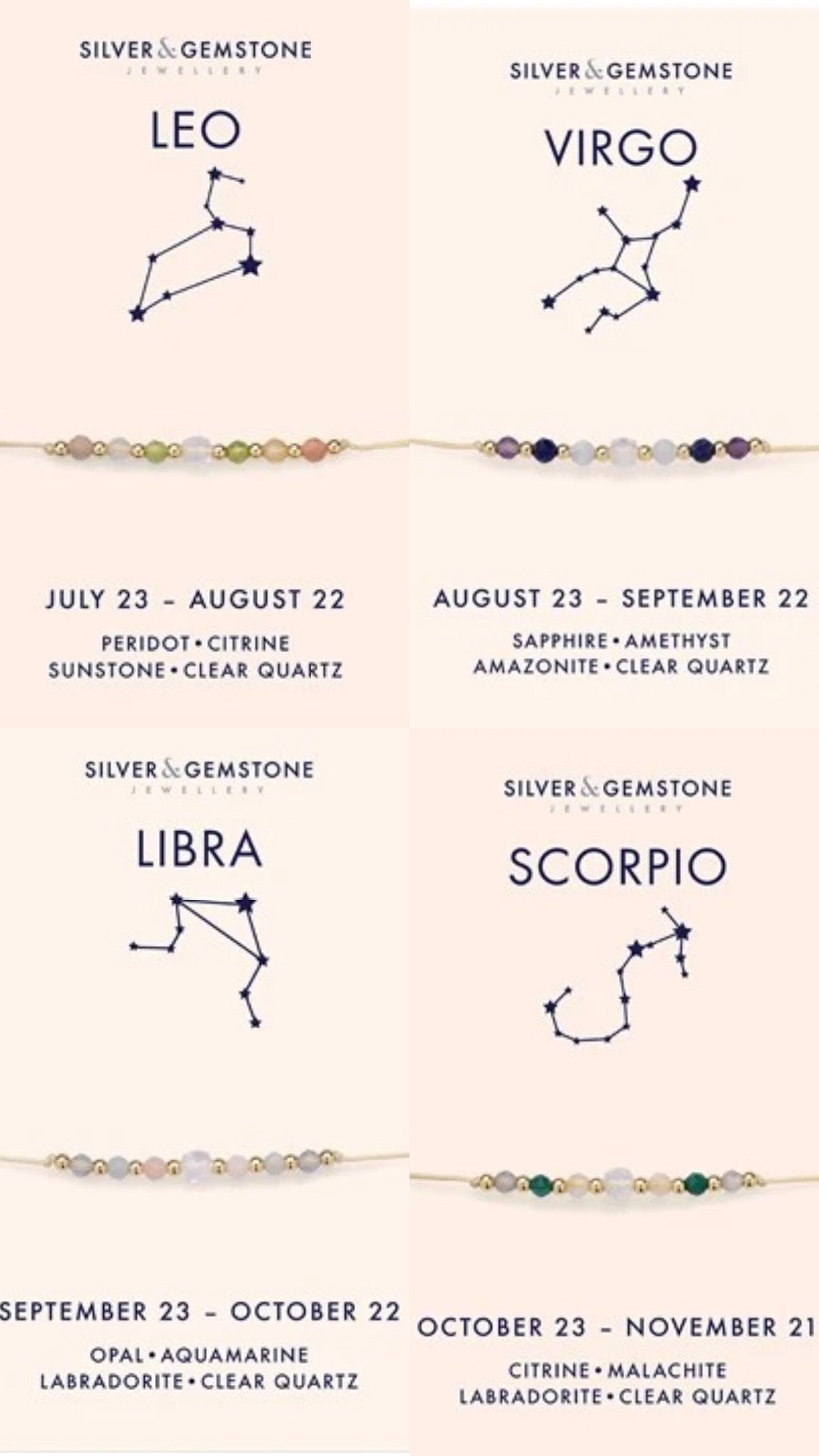 Starsign Bracelet (or anklet)