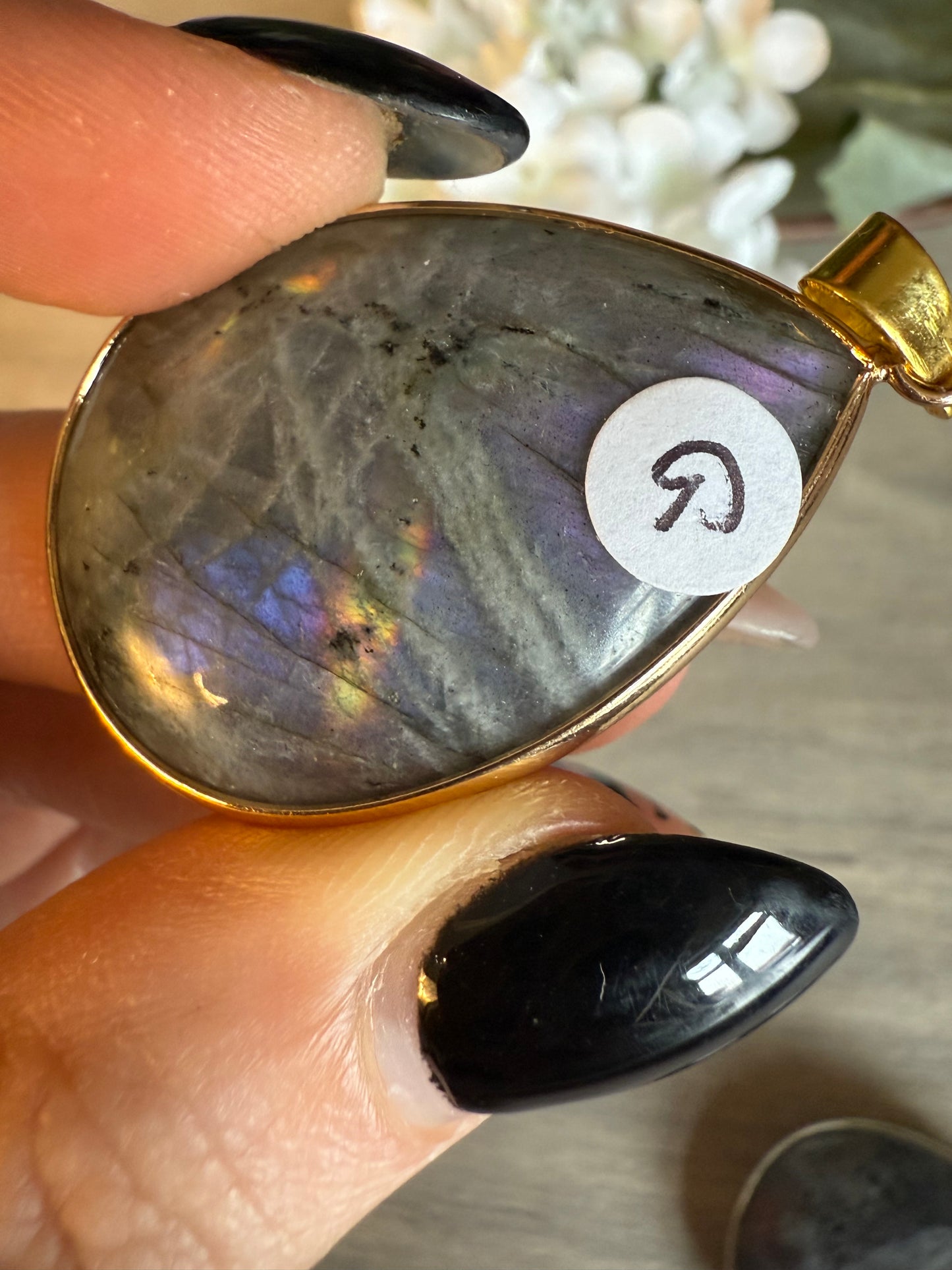 Lab Labradorite Pendant / keying