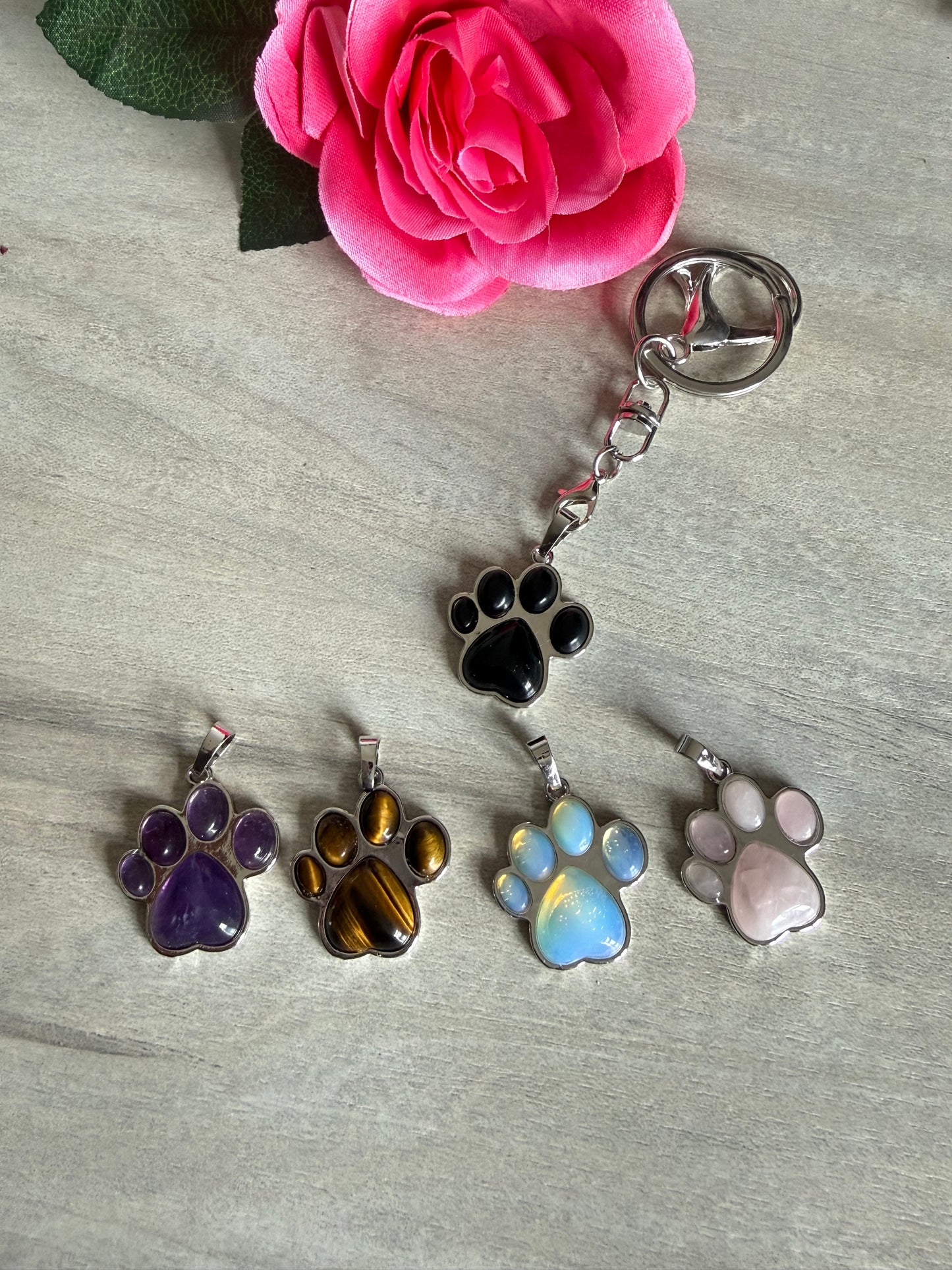 Paw Pendant - Silver plated - grief loss memorial