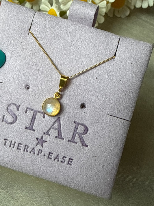 Moonstone 18K Gold Handmade Pendant