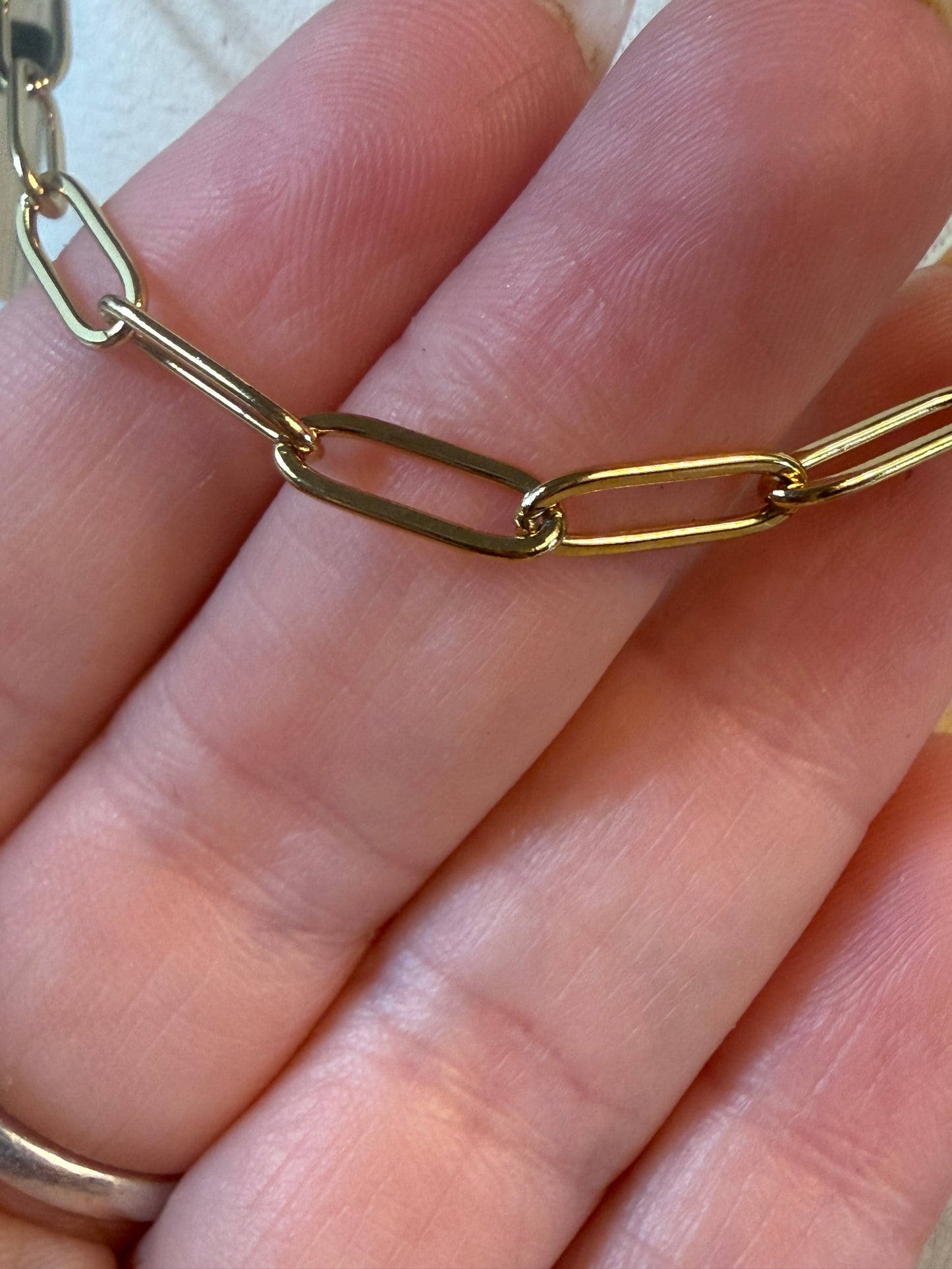 Paper clip necklace chain