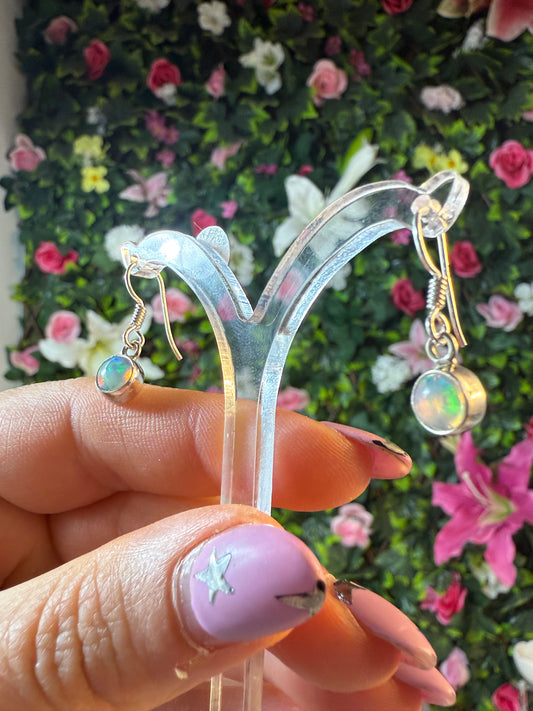 Ethiopian Opal 925 Sterling Silver Earrings