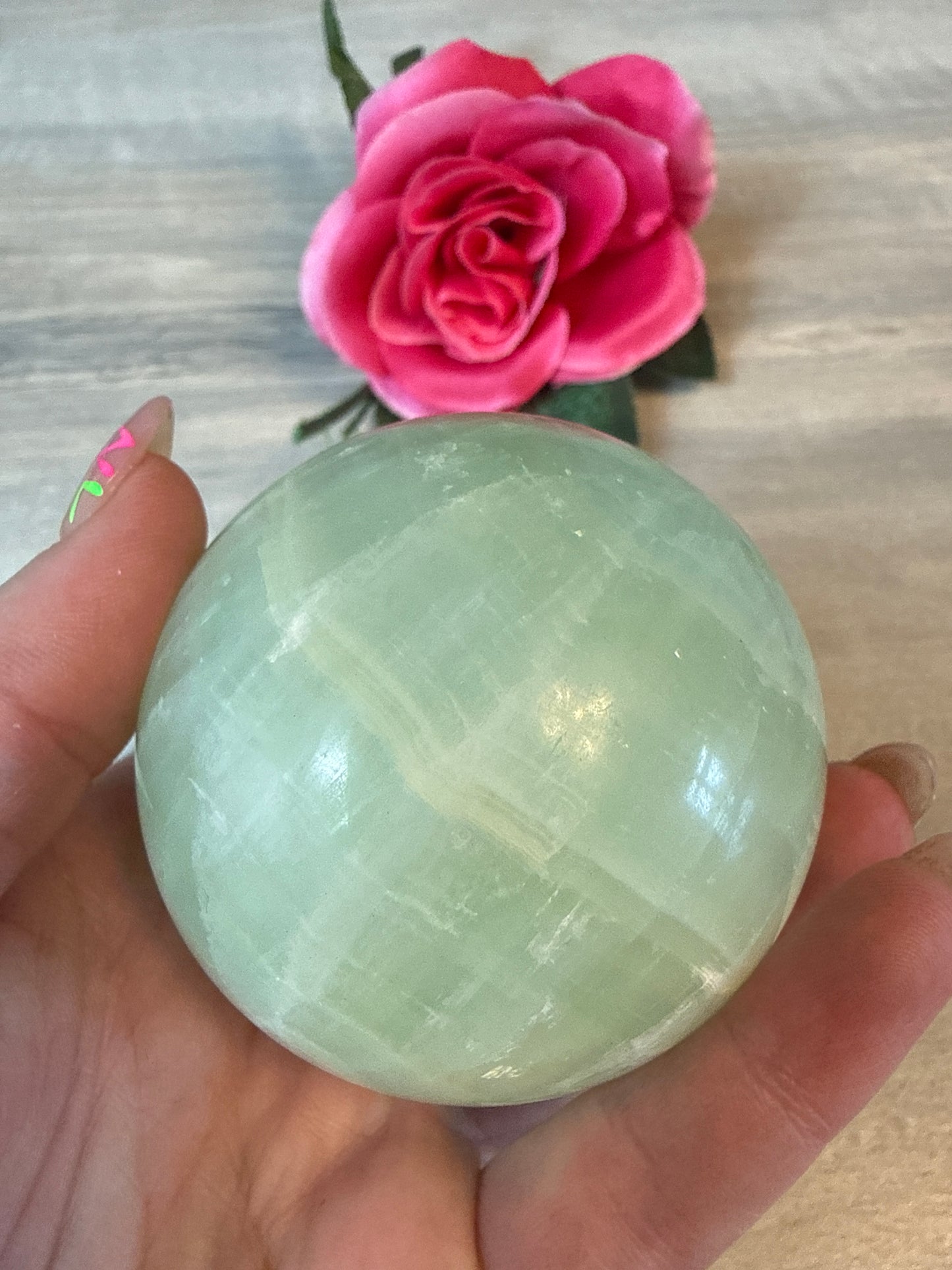 Pistachio Calcite Sphere