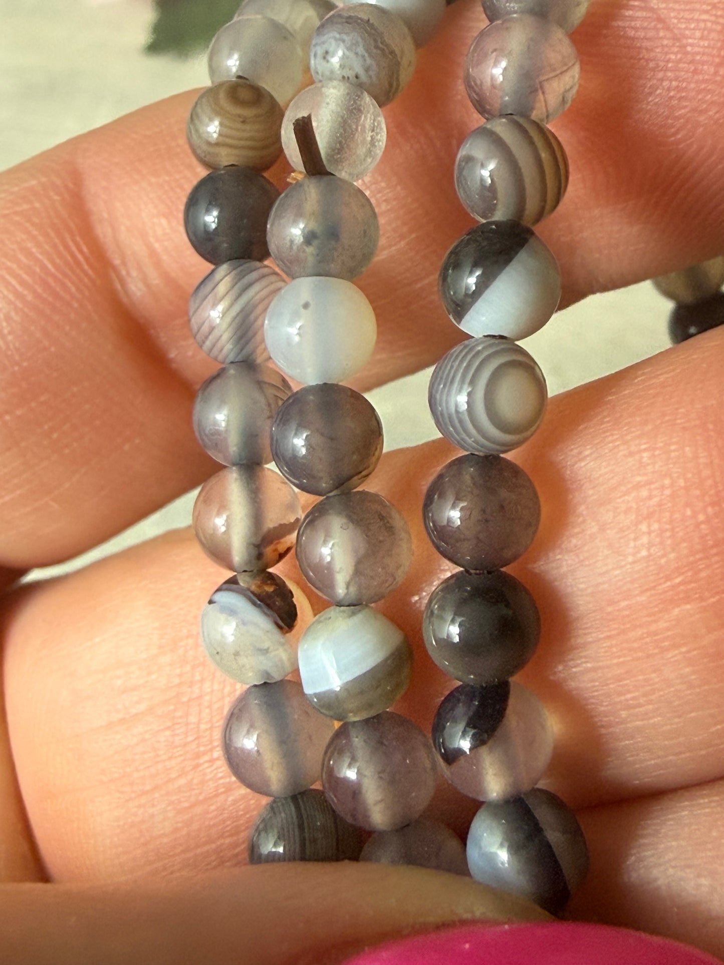 Botswana Agate 4mm Bracelet