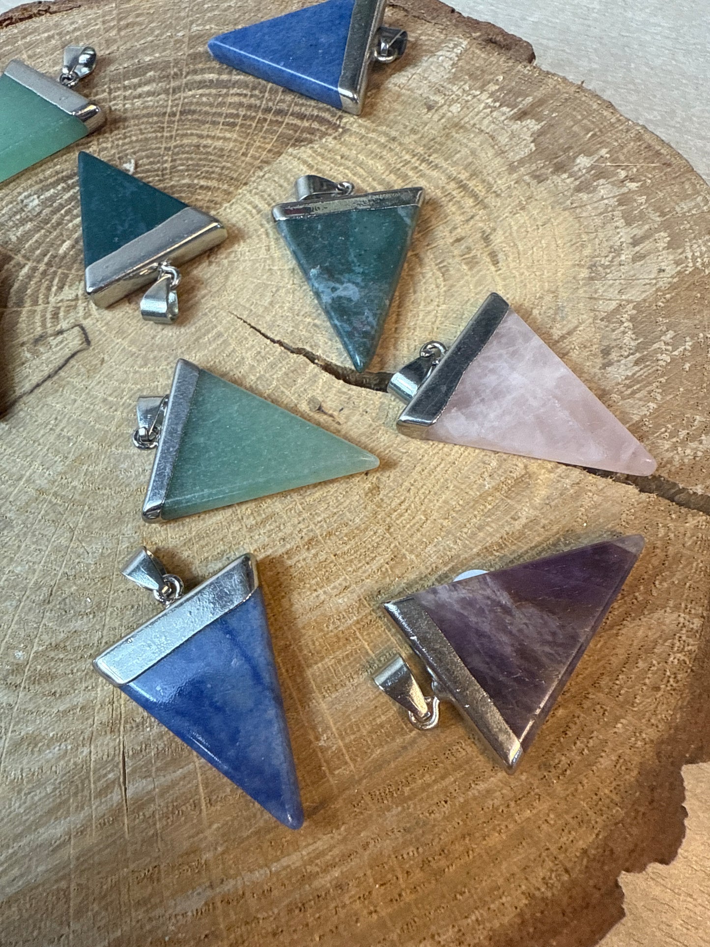 Triangle electroplated plated Pendant