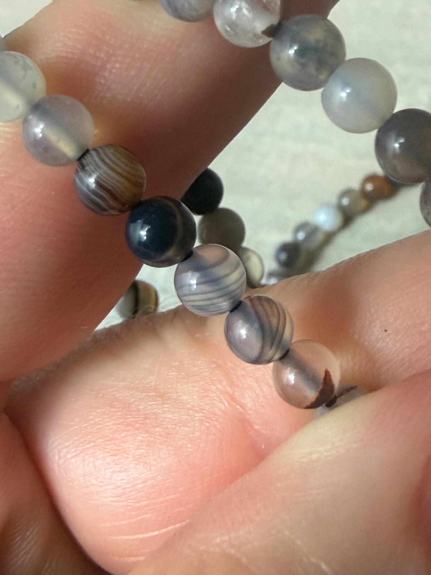 Botswana Agate 4mm Bracelet