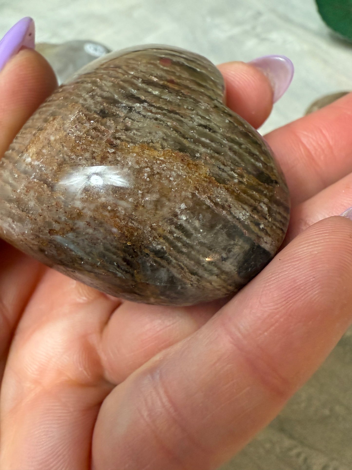 Thousand Layer Garden Quartz Heart