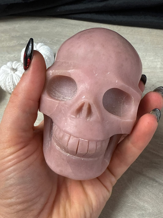 Pink Opal Skull