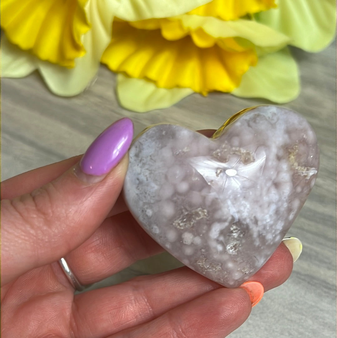 Brazilian Pink Amethyst Heart