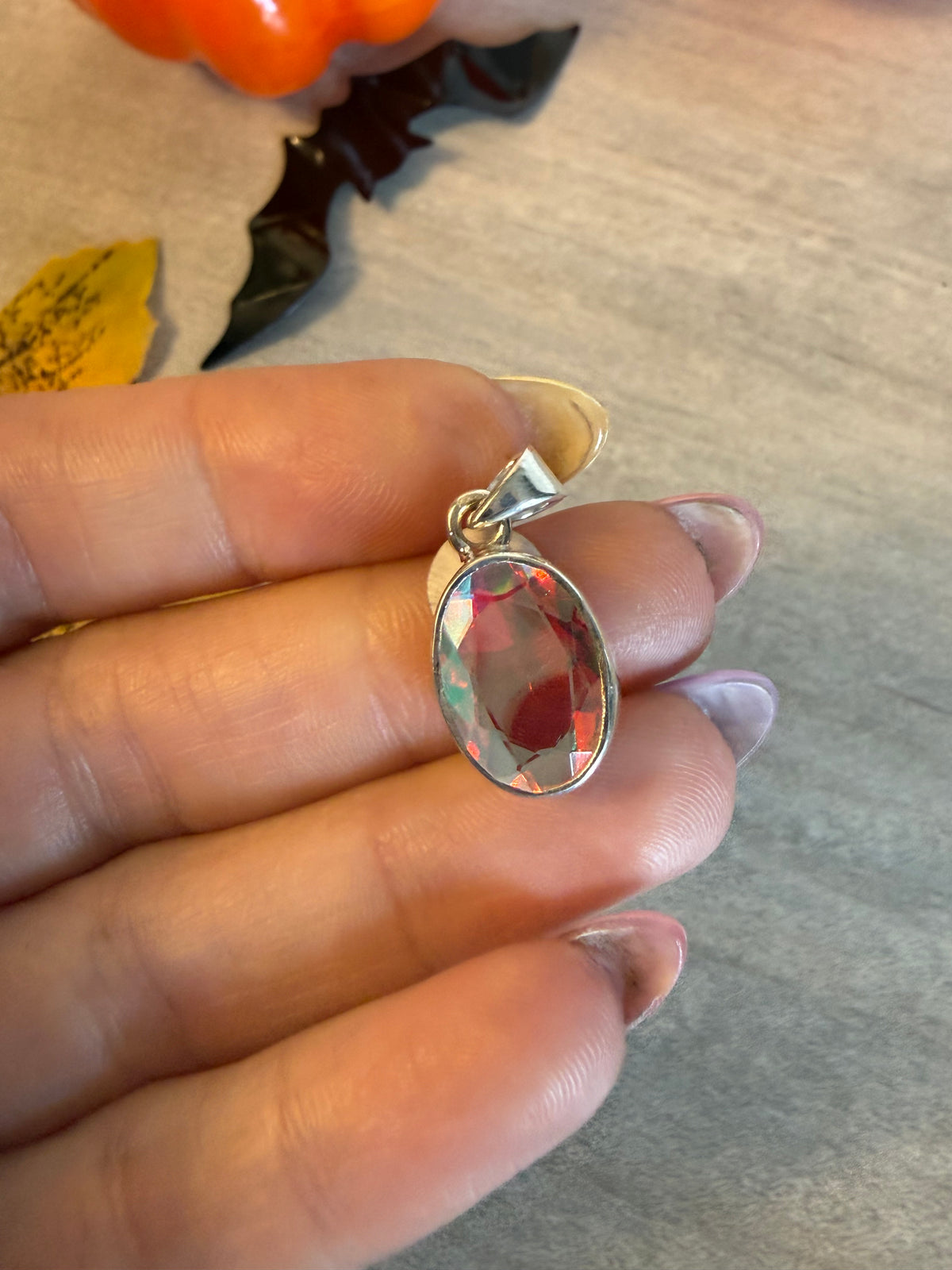 Mystic Topaz 925 Sterling Pendant