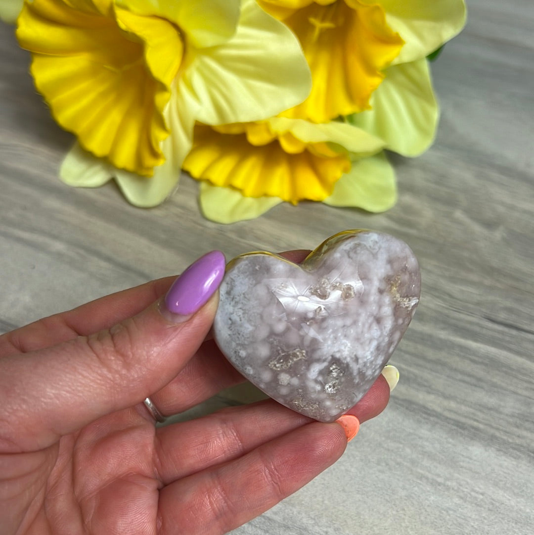 Brazilian Pink Amethyst Heart