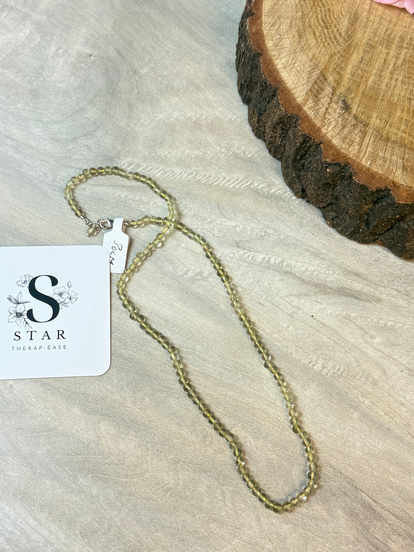 Lemon Topaz 18’’ Sterling Silver 925 Necklace