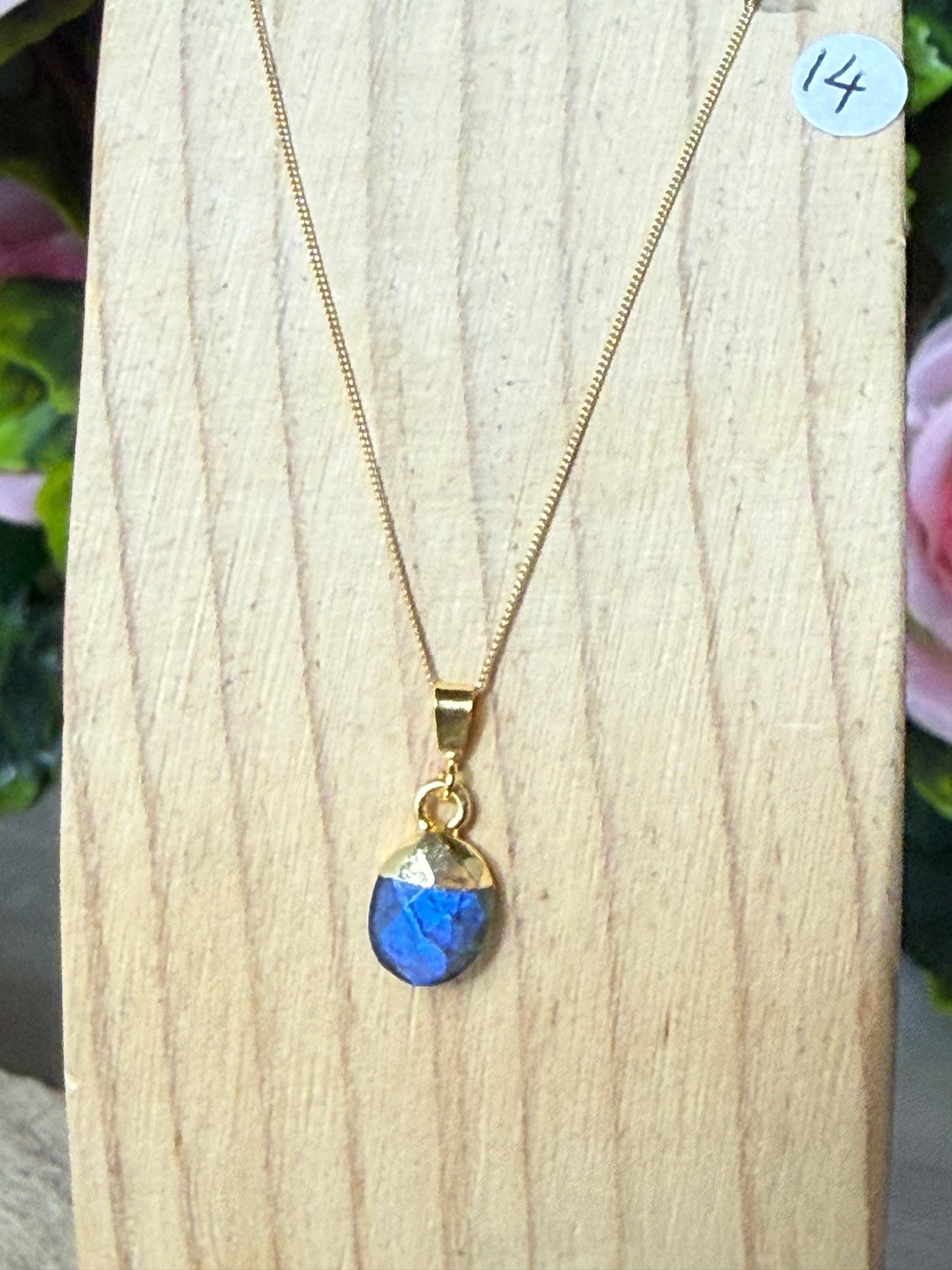 Lab Facet Earring & Necklace 18K Gold Set