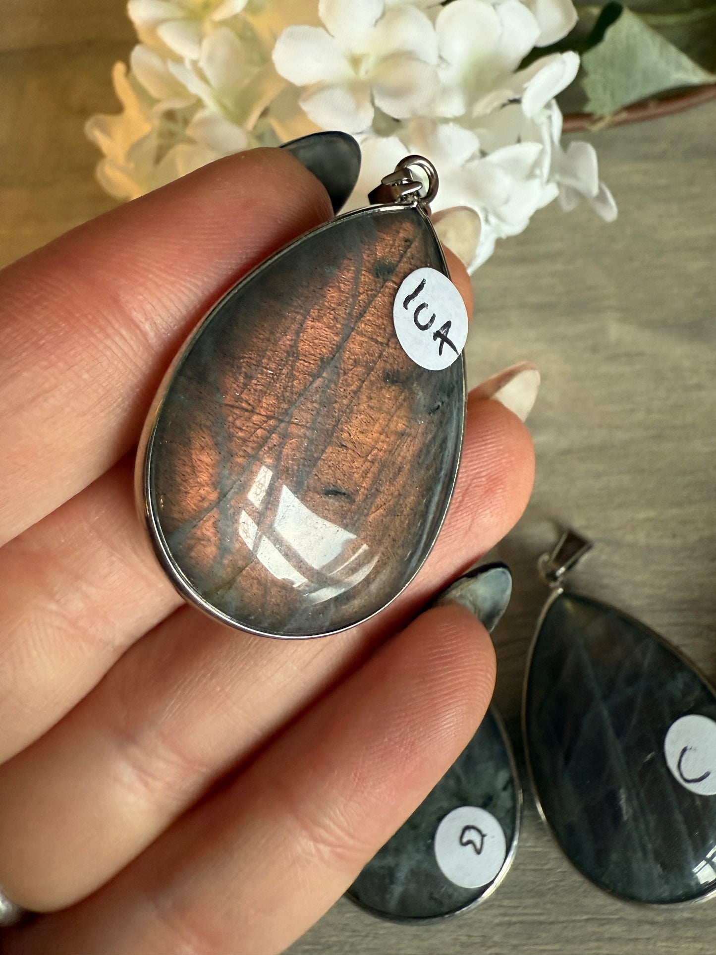 Lab Labradorite Pendant / keying