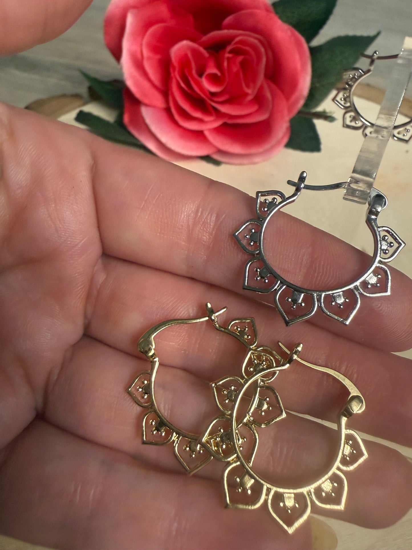 Boho hoop Earrings
