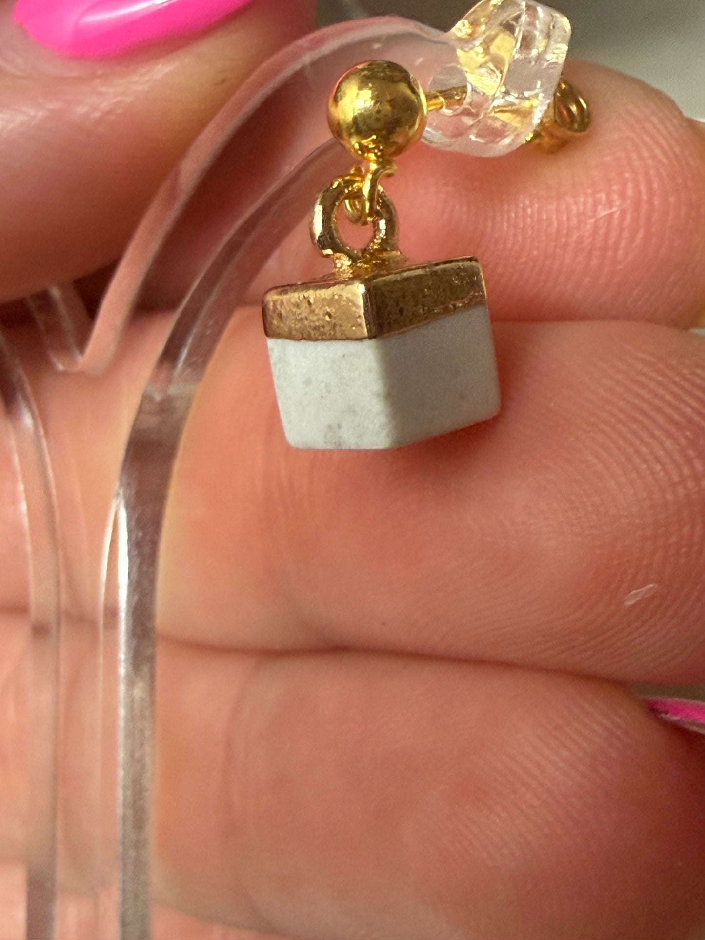 Handmade Gold Howlite Earrings