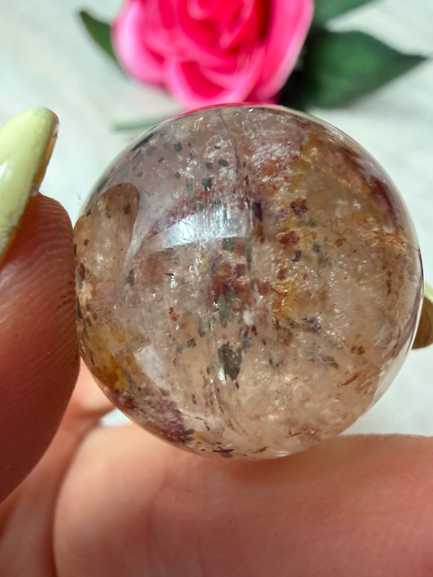 Pyrite Quartz Sphere - 24mm