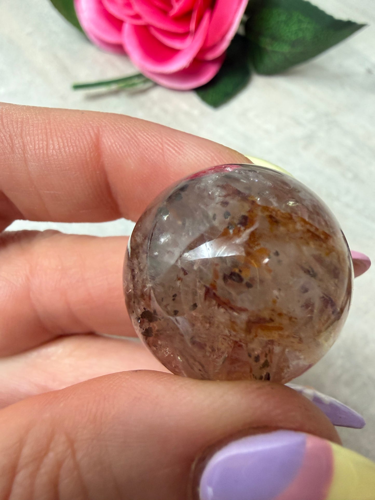 Pyrite Quartz Sphere - 24mm