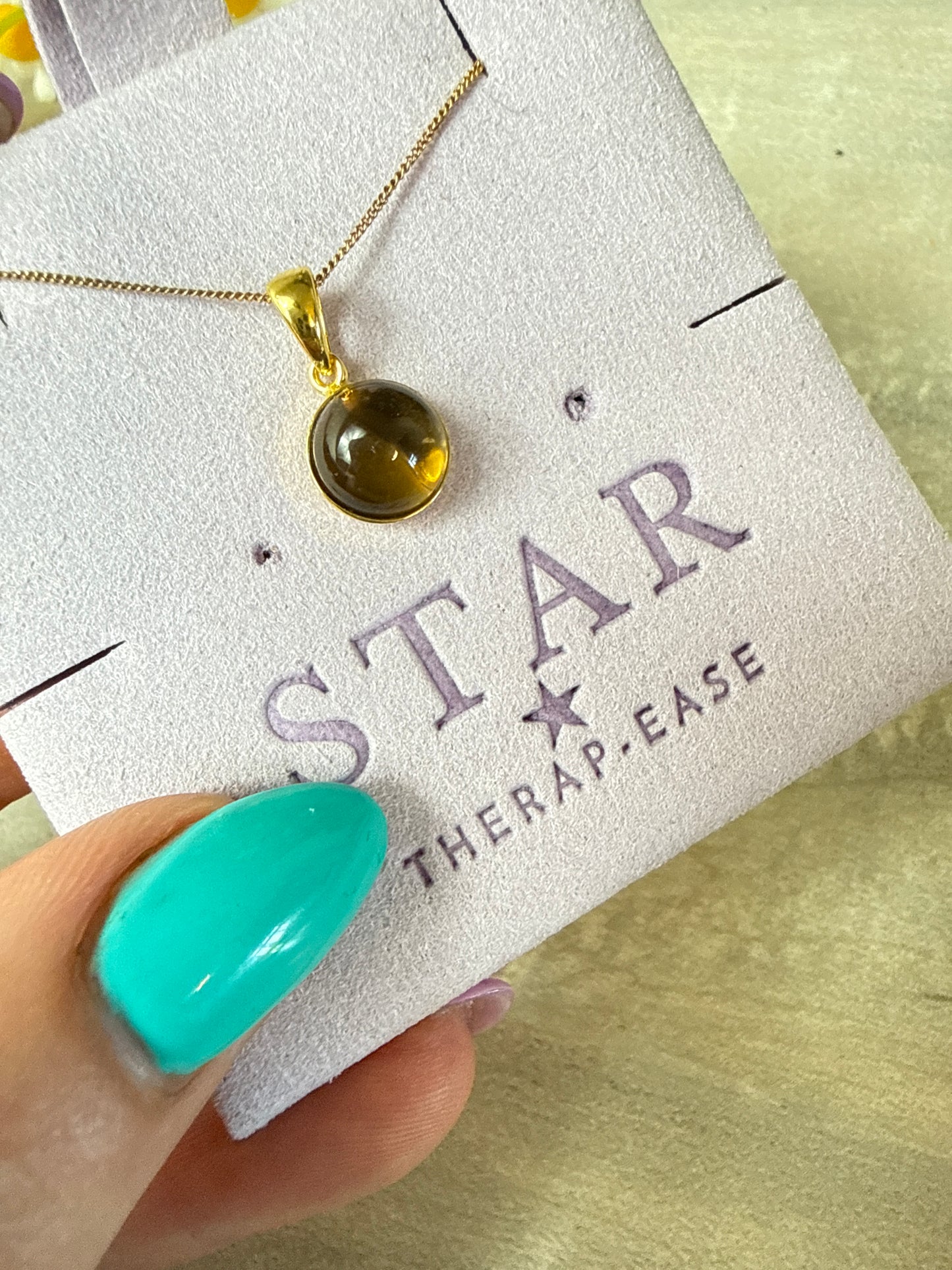 Smoky 18K Gold Handmade Pendant