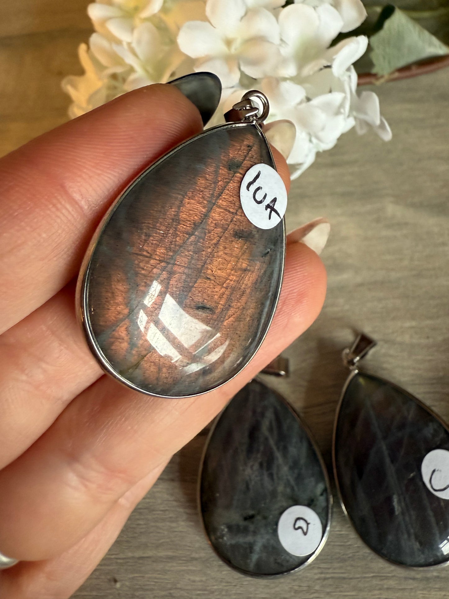 Lab Labradorite Pendant / keying