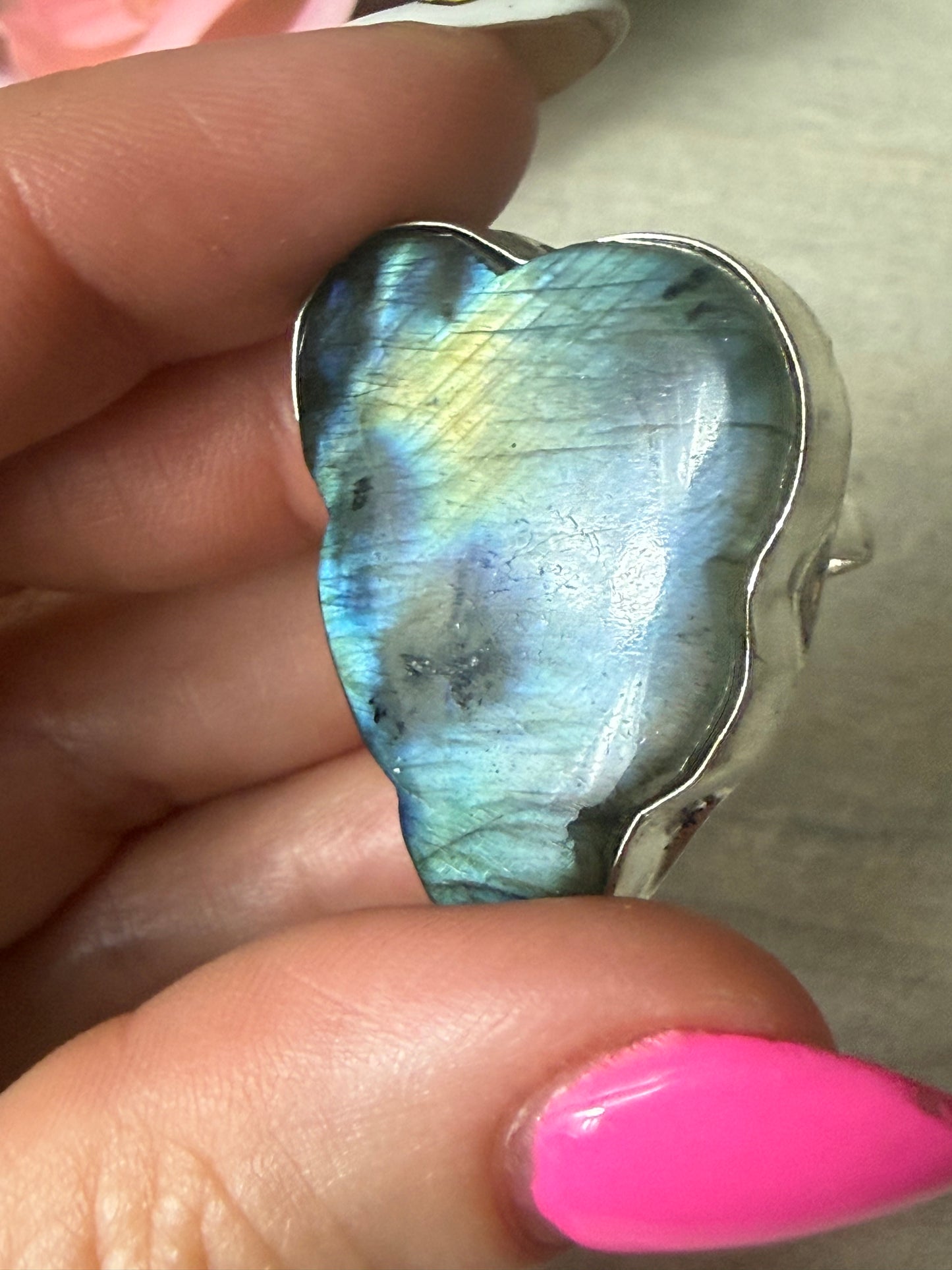 Lab Cloud  Adjustable Silver Plated Ring