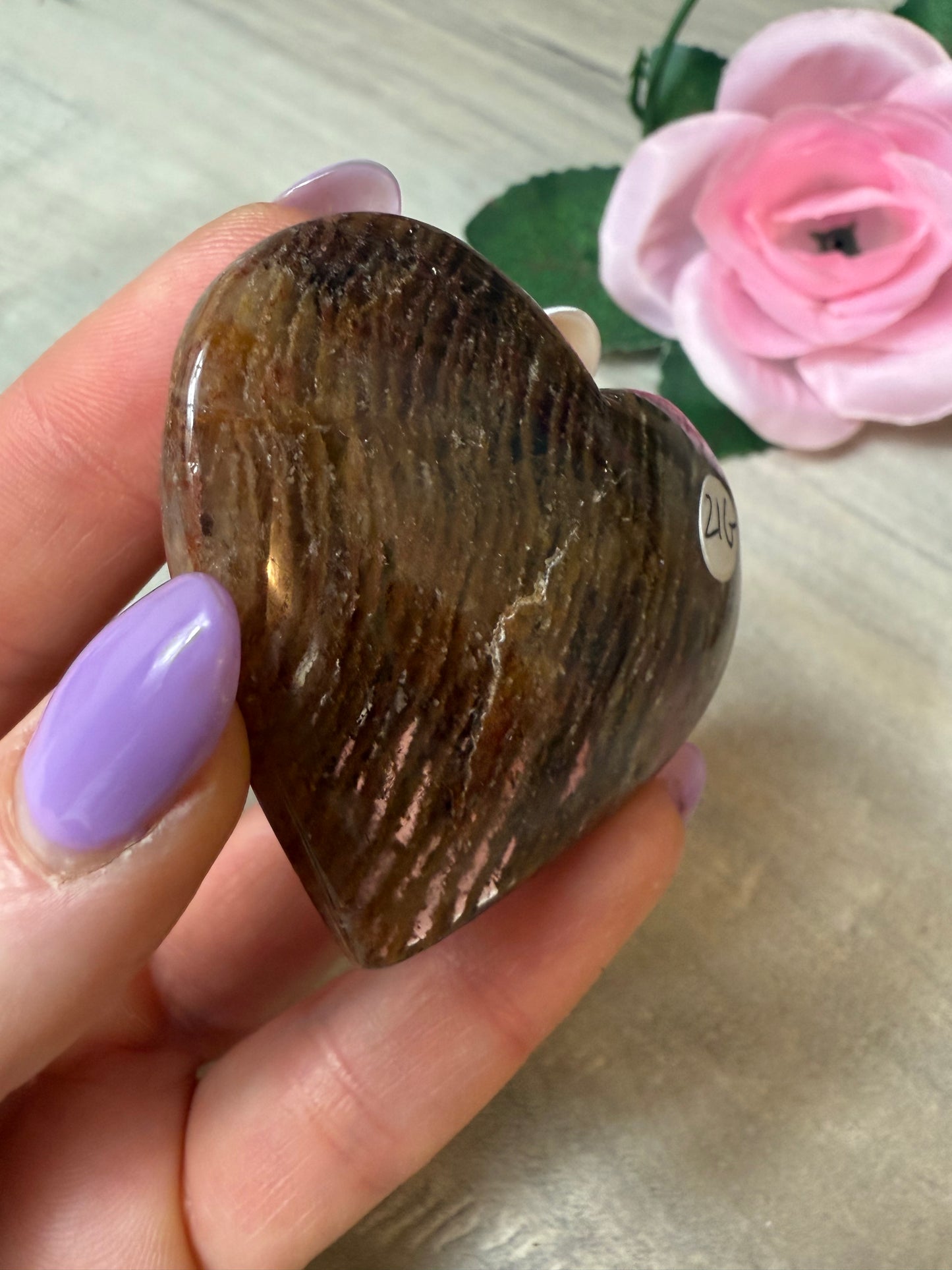 Thousand Layer Garden Quartz Heart