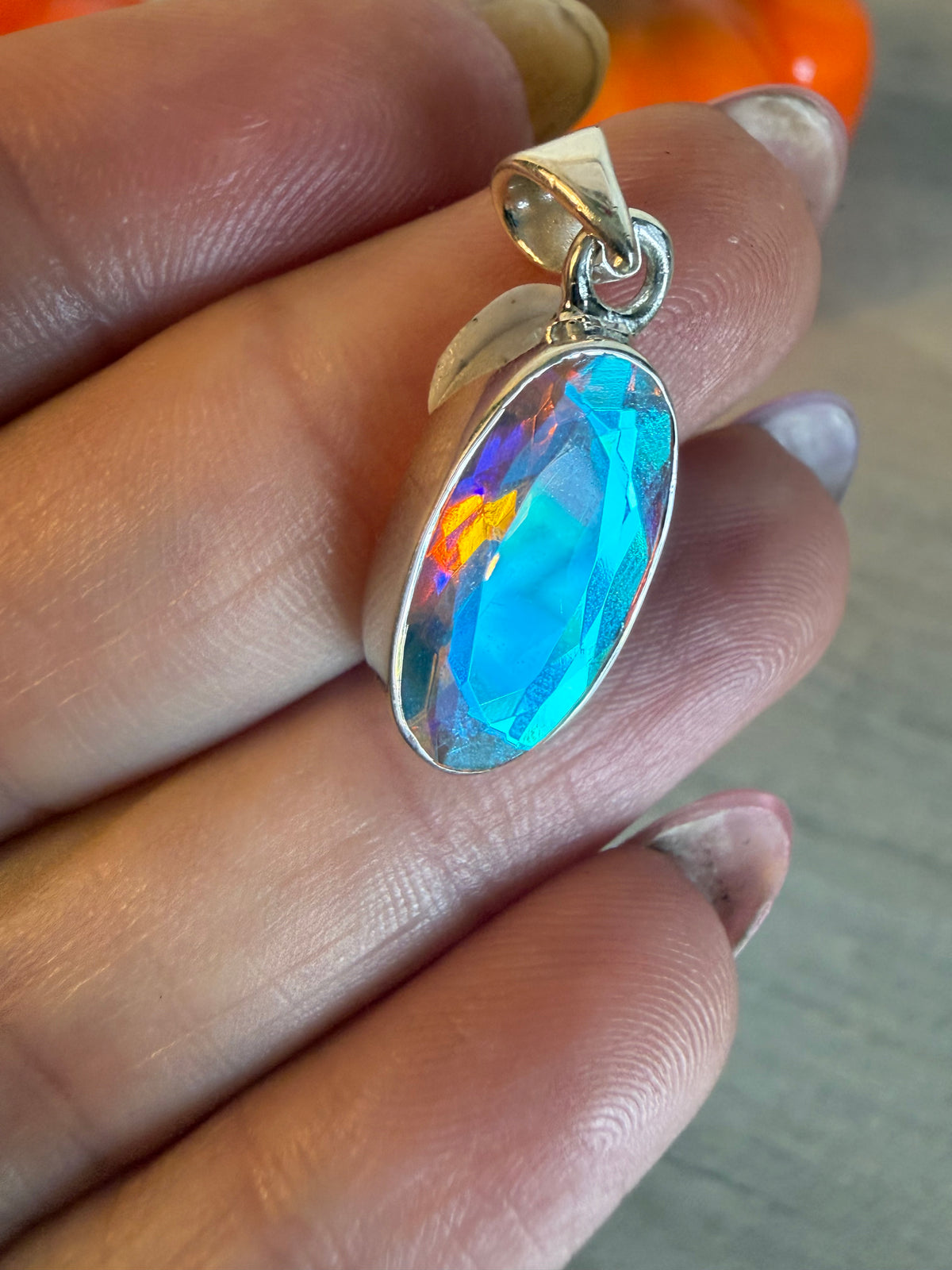 Mystic Topaz 925 Sterling Pendant