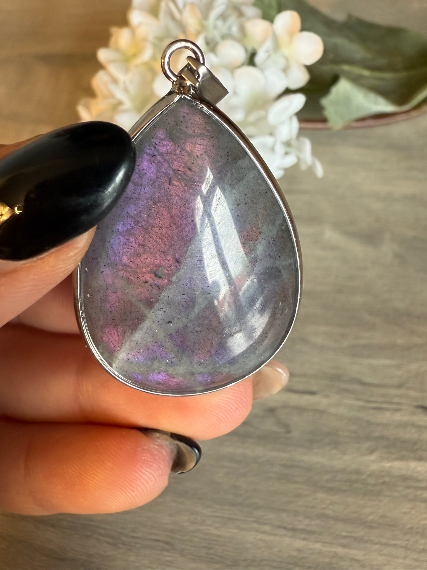 Lab Labradorite Pendant / keying