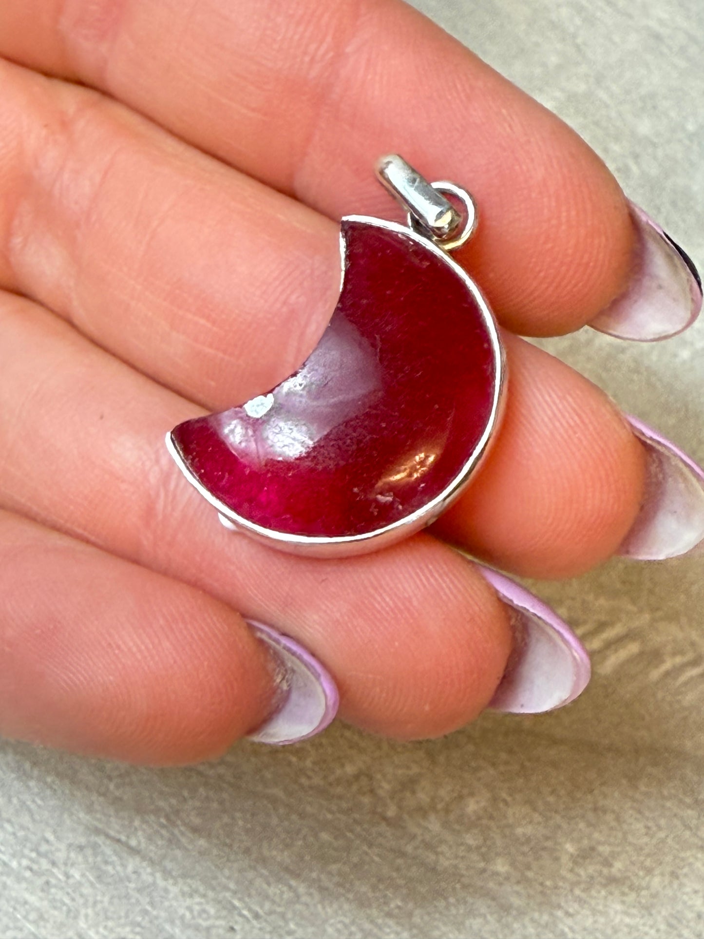 Ruby Moon 925 Sterling Pendant