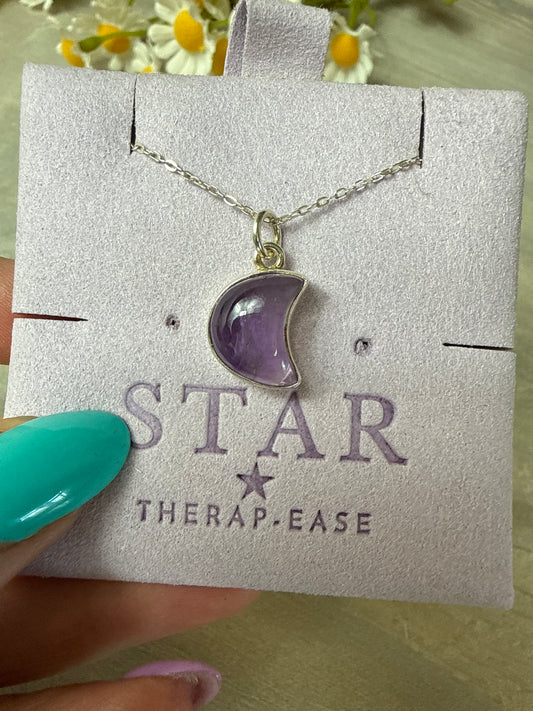 Amethyst Moon 925 Silver Pendant