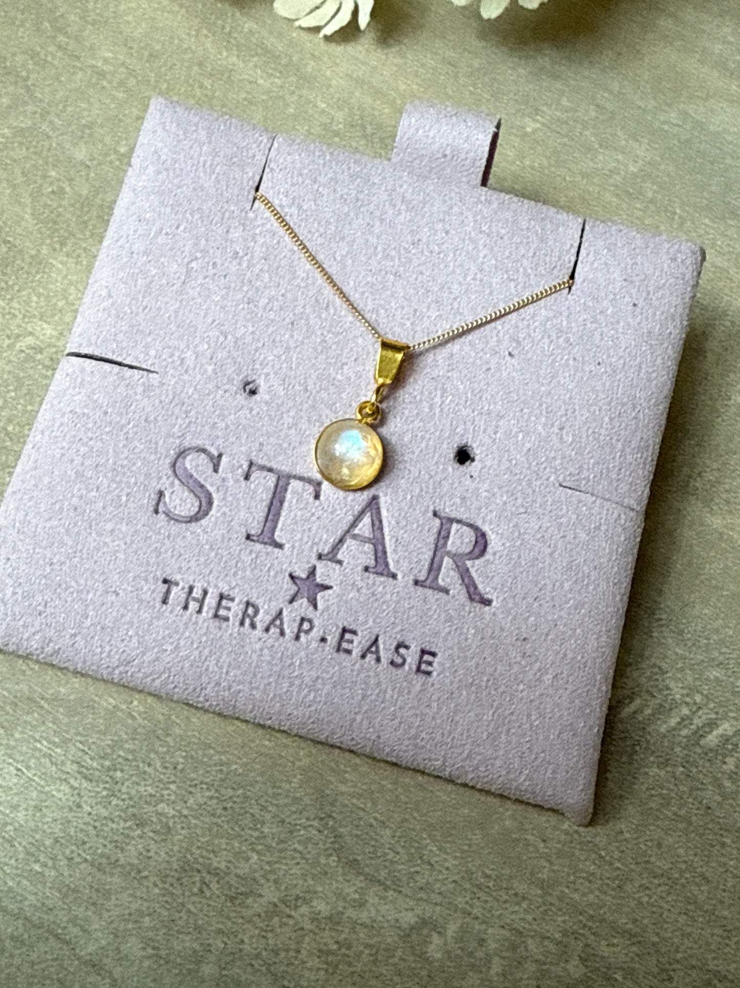 Moonstone 18K Gold Handmade Pendant