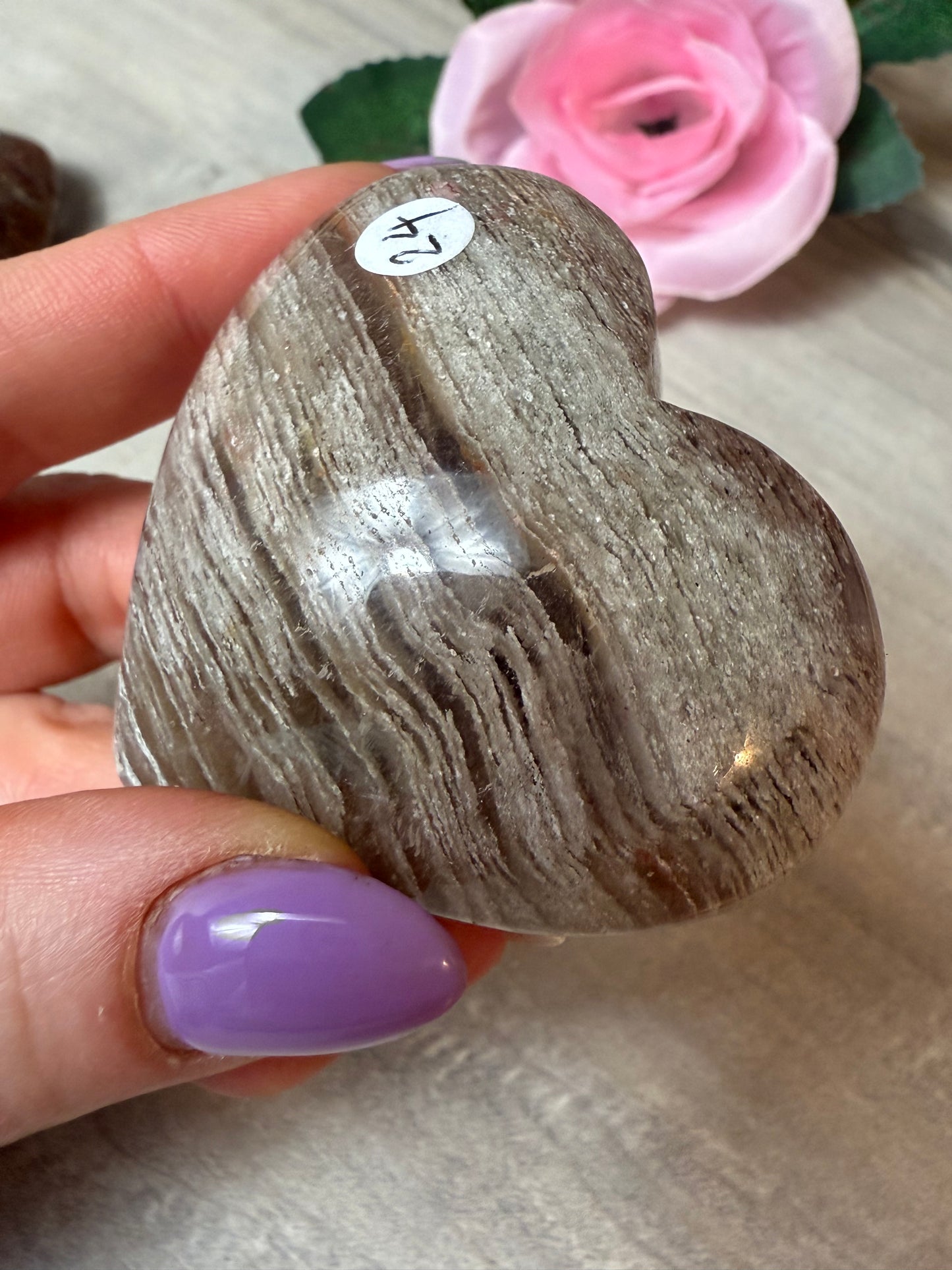 Thousand Layer Garden Quartz Heart