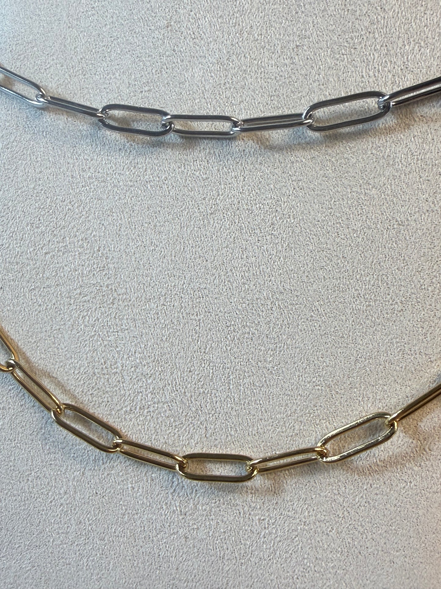 Paper clip necklace chain