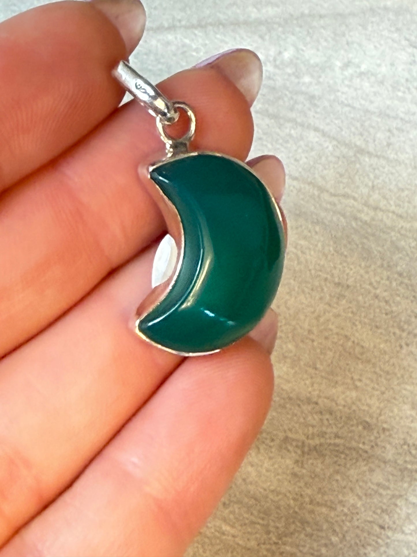Crescent Moon 925 Sterling Pendant