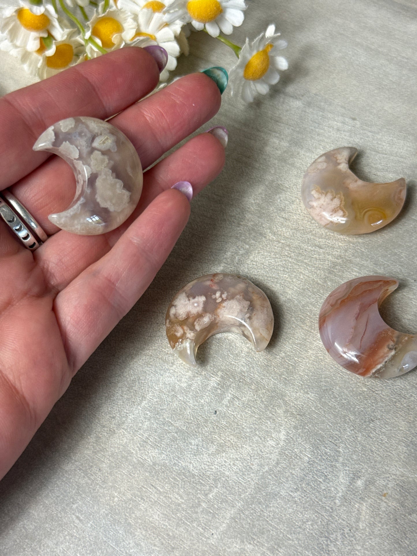 Flower Agate / Sakura Agate Moon